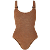 Domino swim - metallic cocoa