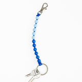 Perlen short Keychain - Blue/Duo