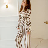 Aftersun Pant - Olive & Petal Stripe