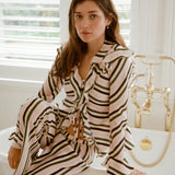 Aftersun Pant - Olive & Petal Stripe