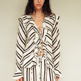 The Cool About It Top - Olive & Petal Stripe