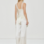 Maison Essentiele Deconstructed Fringe Top Cream