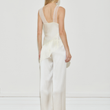 Maison Essentiele Deconstructed Fringe Top Cream