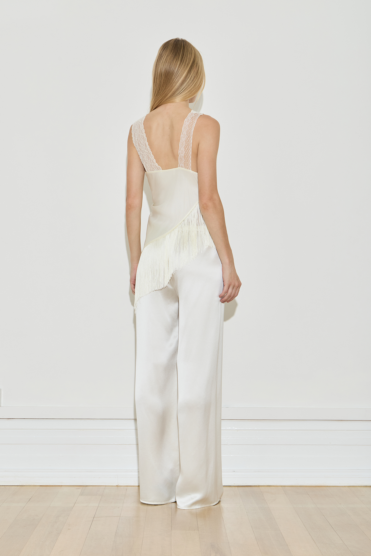 Maison Essentiele Deconstructed Fringe Top Cream