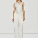 Maison Essentiele Deconstructed Fringe Top Cream