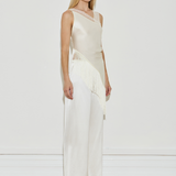Maison Essentiele Deconstructed Fringe Top Cream