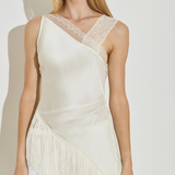 Maison Essentiele Deconstructed Fringe Top Cream