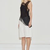 The Deconstructed Lace Top - Black