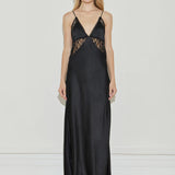 Lace Inlay Dress - Black