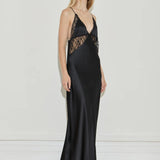 Lace Inlay Dress - Black