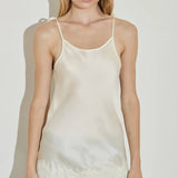 Lace Trimmed Cami - White
