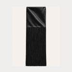 Maison Essentiele Silk Fringe Scarf Black