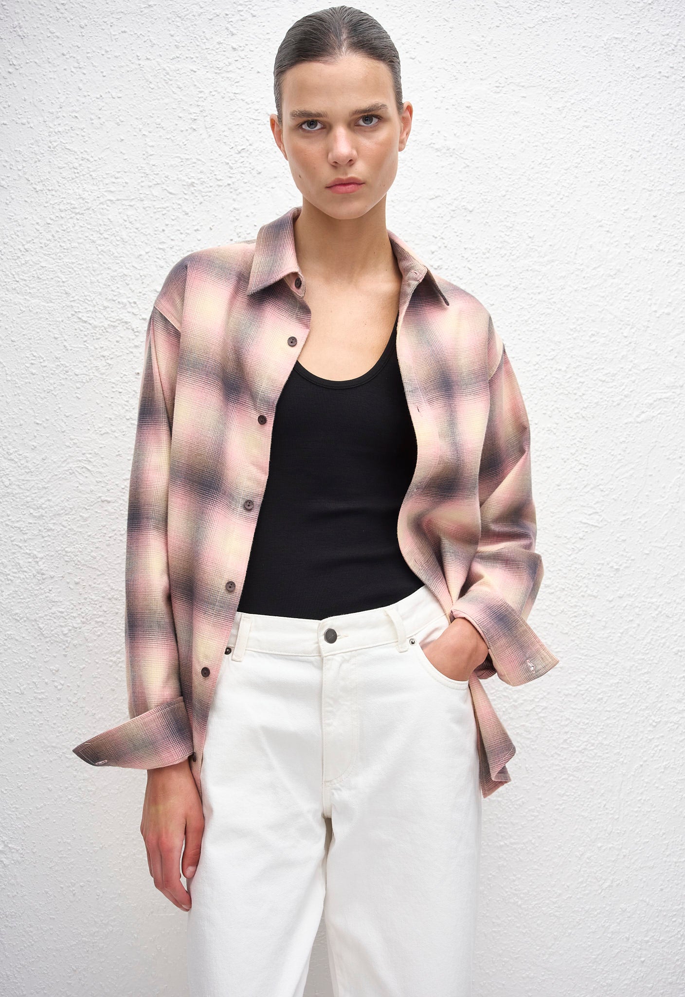 Matteau Flannel Shirt Coral view 2