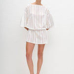 Matteau Magyar Broderie Tee Dress White