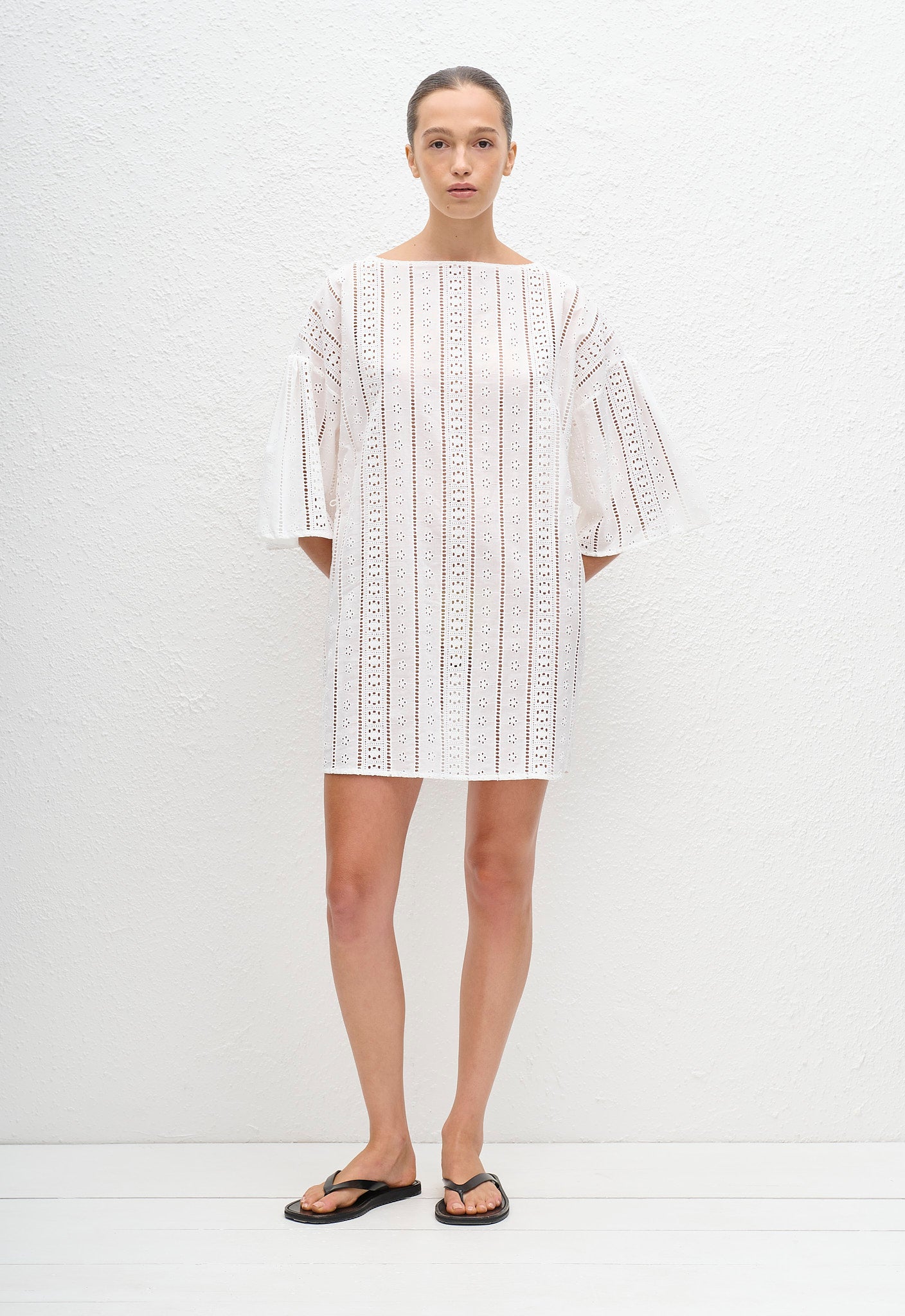 Matteau Magyar Broderie Tee Dress White view 2