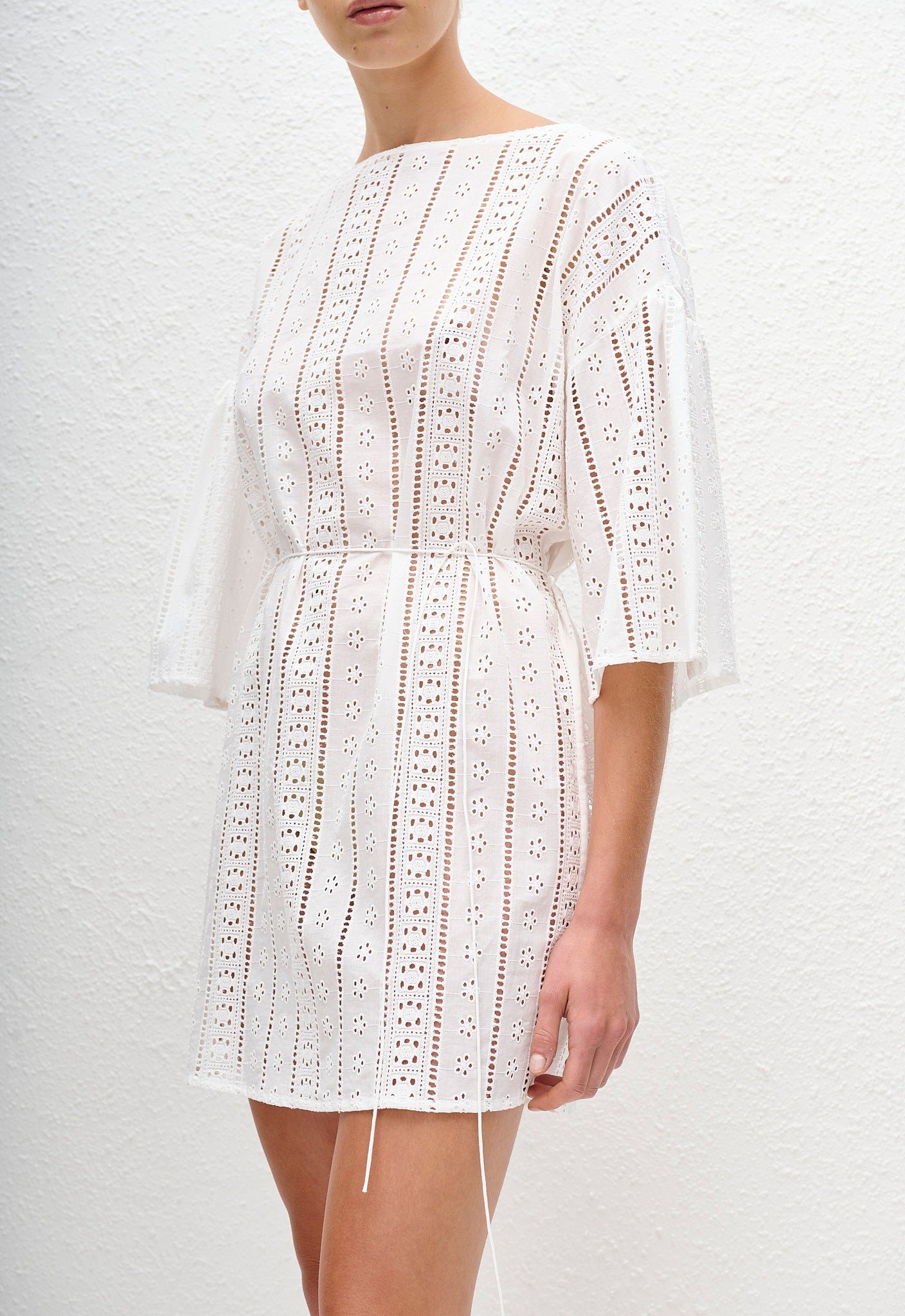 Matteau Magyar Broderie Tee Dress White view 4