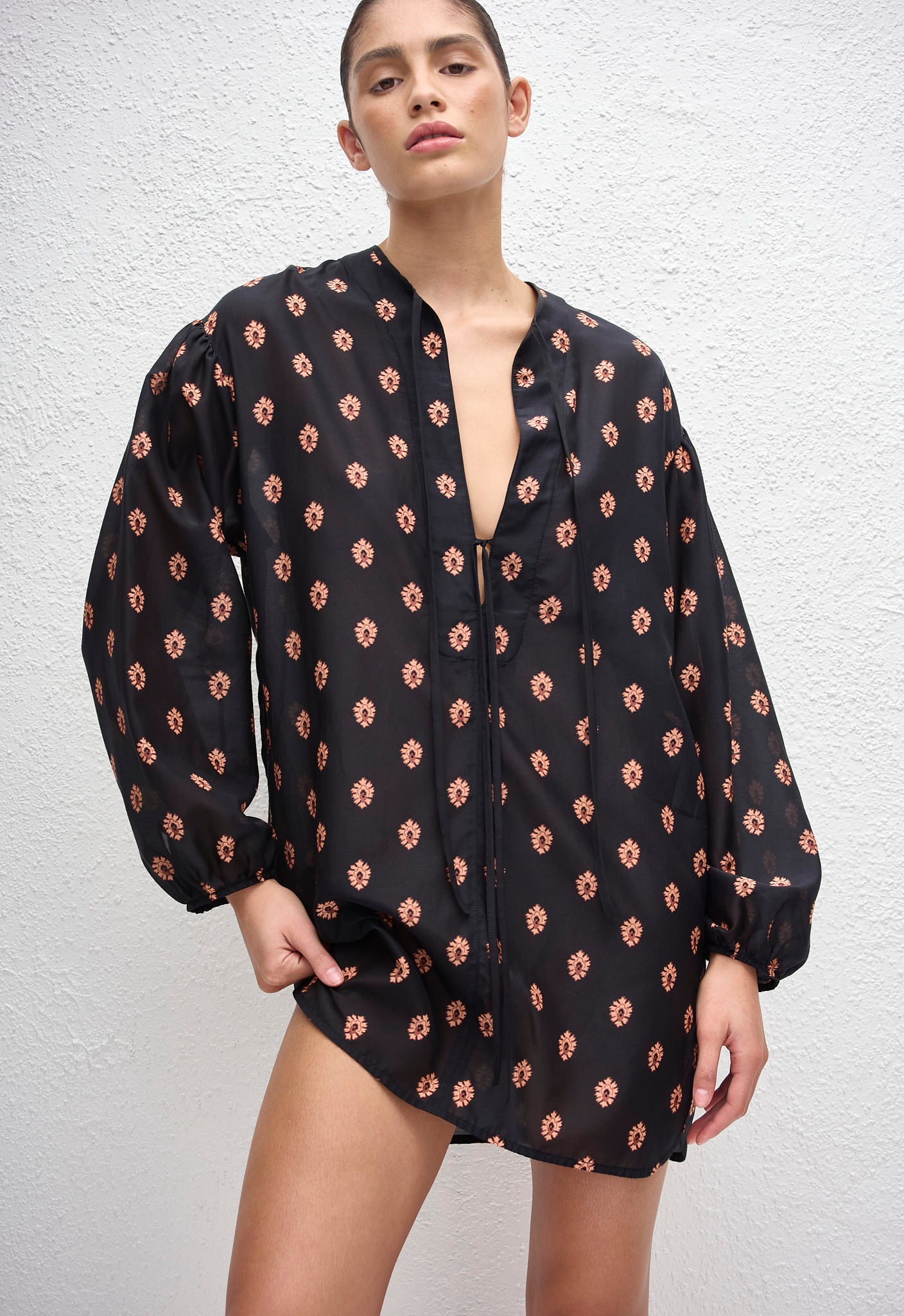 Matteau Popover Mini Tie Dress Vida view 2