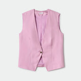 Twill Slouch Vest - Fig