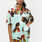 Short Sleeve Boyfriend Shirt - Tulipa Dew