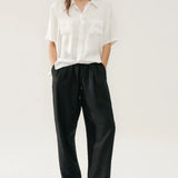 Twill Slouch Pants - Black