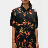 Short Sleeve Boyfriend Shirt - Tulipa Black