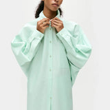 Cotton Silk Round Shirt - Dew