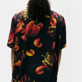 Short Sleeve Boyfriend Shirt - Tulipa Black