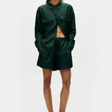 Twill Slouch Shorts - Scarab