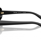 Miu Miu 0MUB13S Sunglasses in Black with Dark Grey | Miu Miu