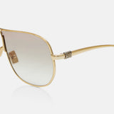 Miu Miu MU A56S Sunglasses - Gold Cear Gradient Brown
