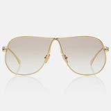 Miu Miu MU A56S Sunglasses - Gold Cear Gradient Brown