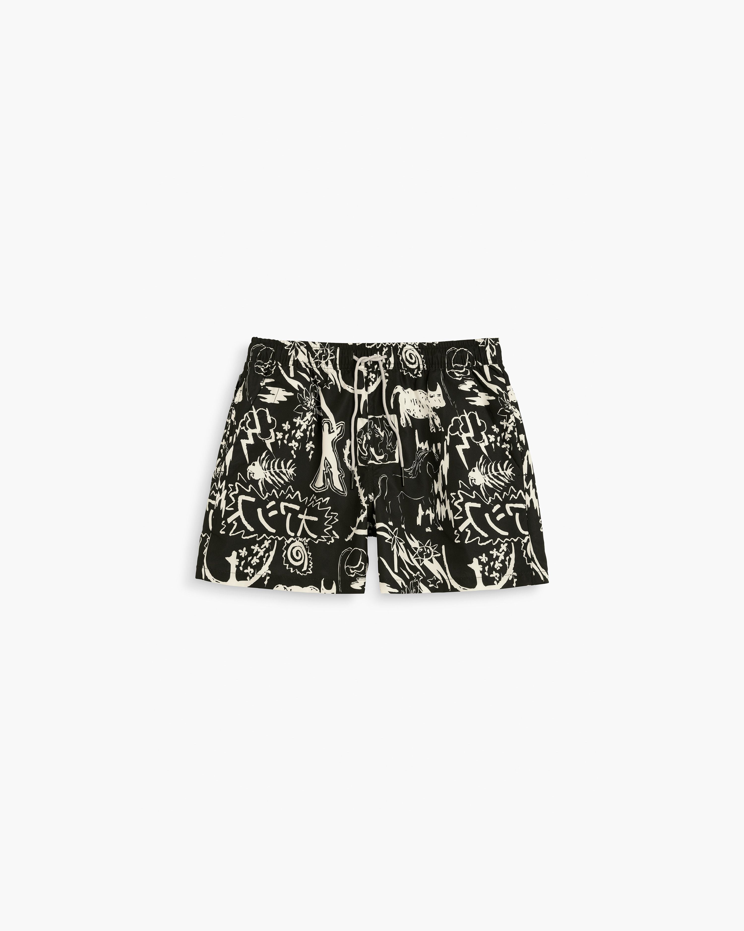 OAS COMPANY Gensou Swim Shorts Black
