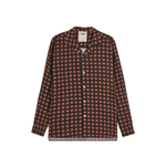 OAS Company Lumo Viscose Long Sleeve Shirt Coffee worn by model