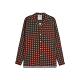 OAS Company Lumo Viscose Long Sleeve Shirt Coffee worn by model