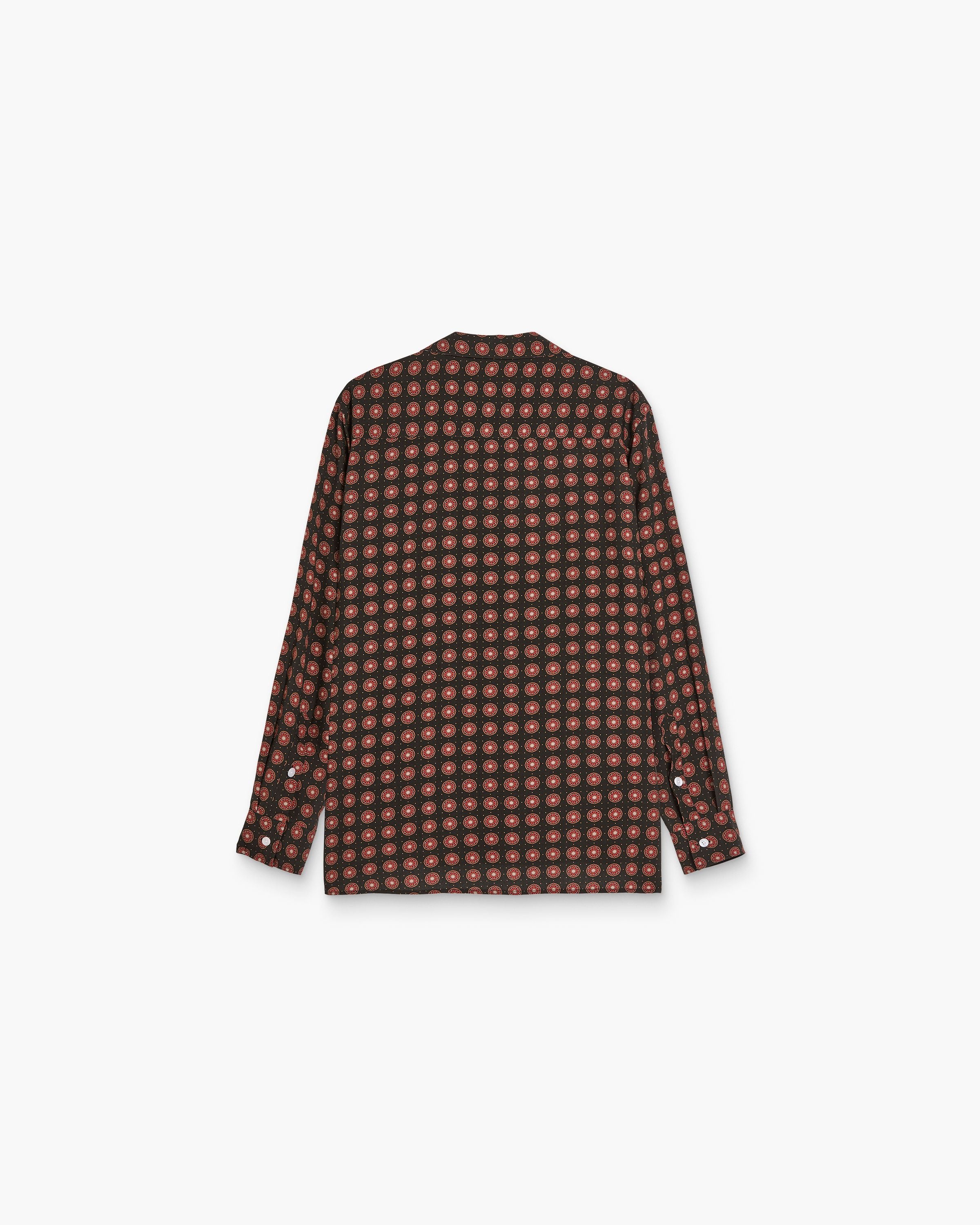 OAS Company Lumo Viscose Long Sleeve Shirt Coffee detail