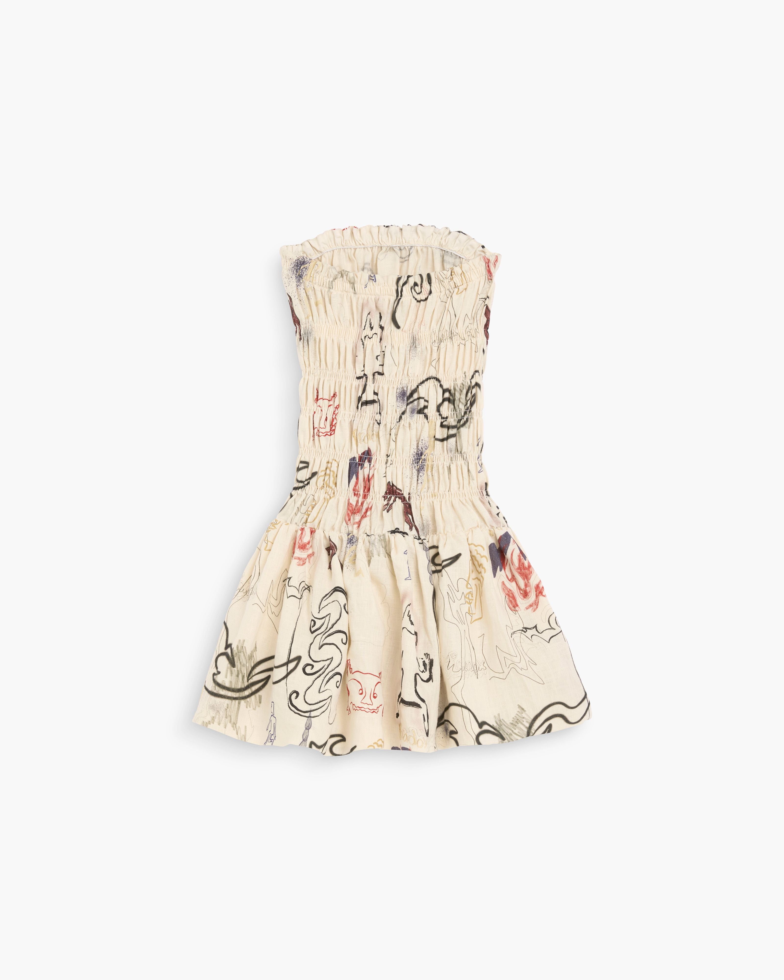 OAS Paradox Flor Dress Light Multi on model