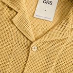OAS Company Terra Cuba Shirt Mustard detail