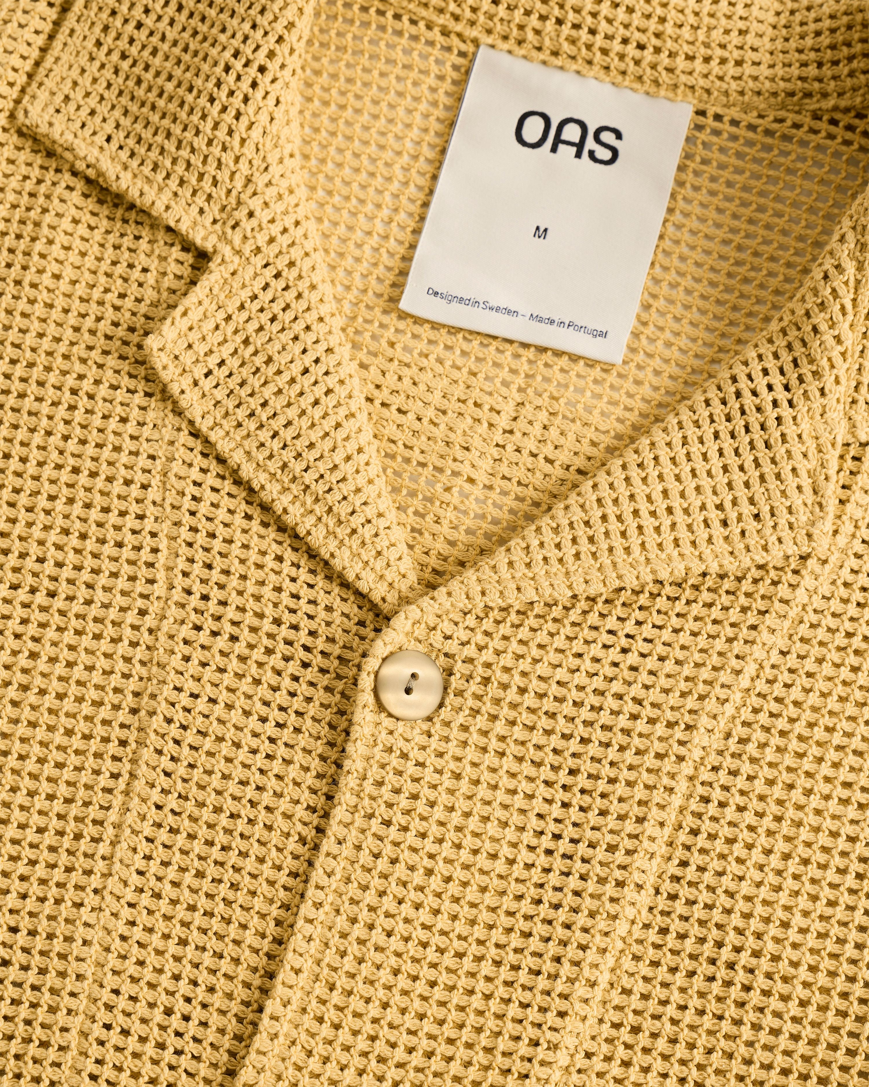 OAS Company Terra Cuba Shirt Mustard detail