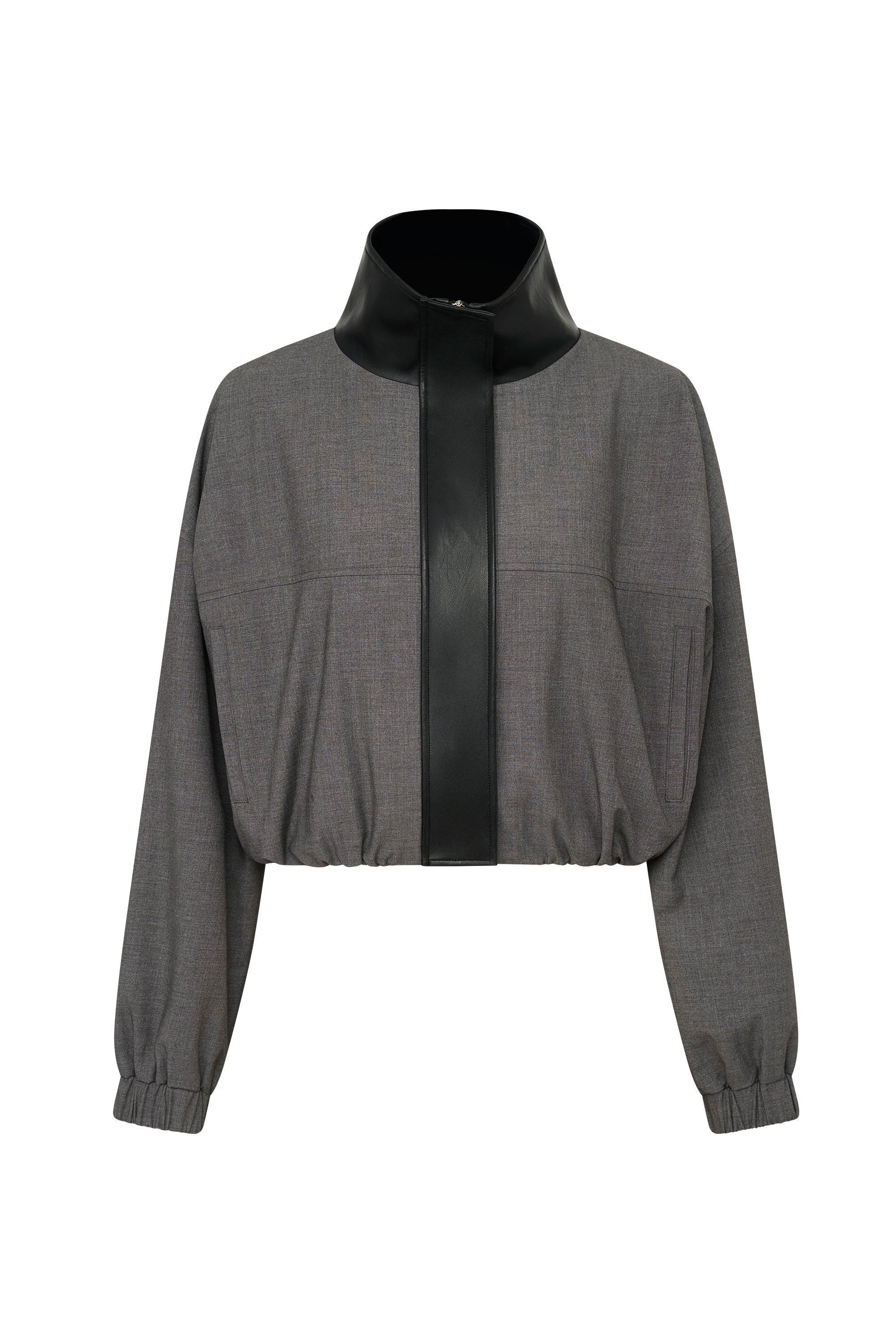 One Of Others Tove Bomber Charcoal Black