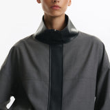 One Of Others Tove Bomber Charcoal Black back