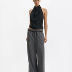 One Of Others Tyla Pant Charcoal Black on model