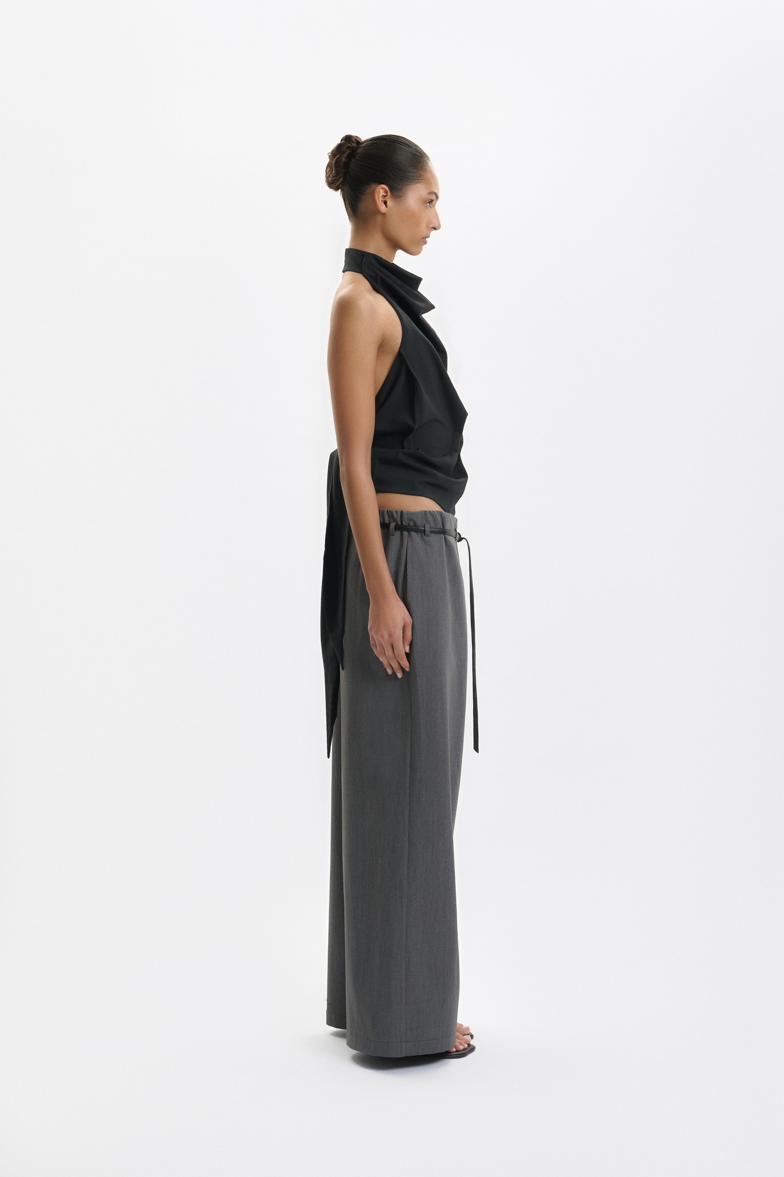 One Of Others Tyla Pant Charcoal Black side