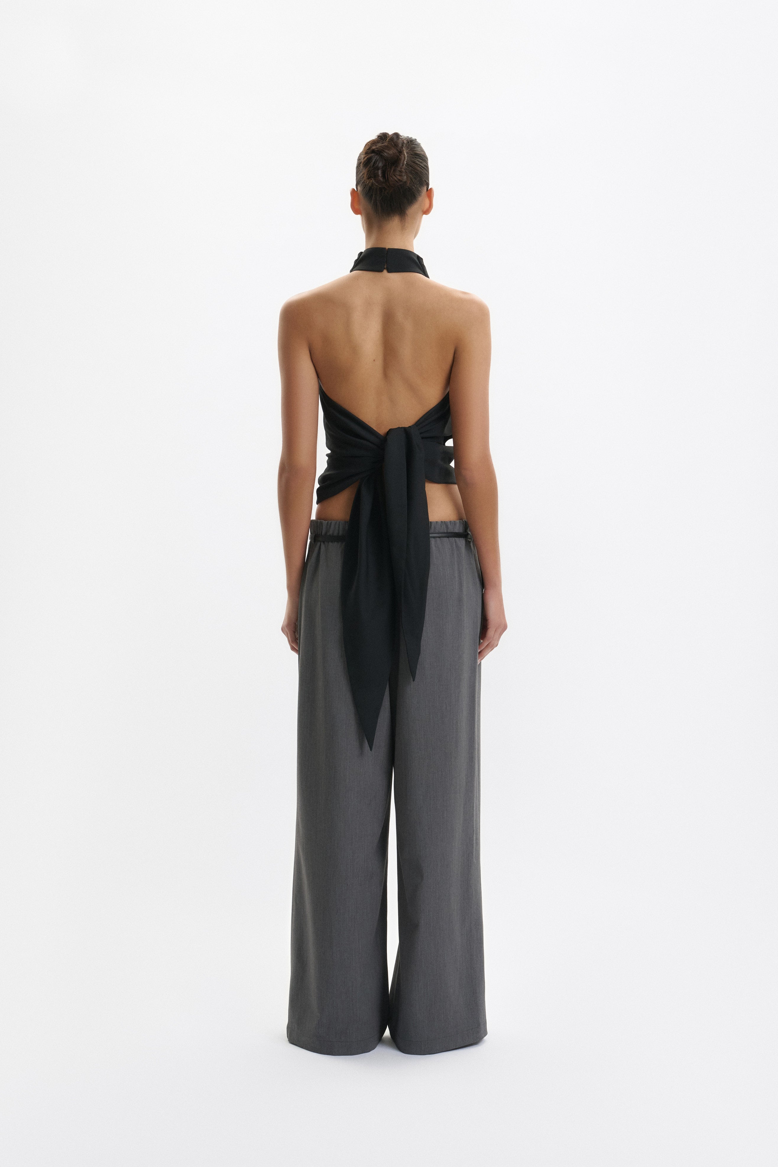 One Of Others Tyla Pant Charcoal Black detail