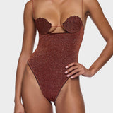Lumiere Shell Maillot - Brown