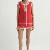Cody Tunic - Red Ivory Fish
