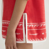 Cody Tunic - Red Ivory Fish