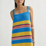Tammy Dress - Blue Pinstripe