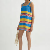 Tammy Dress - Blue Pinstripe