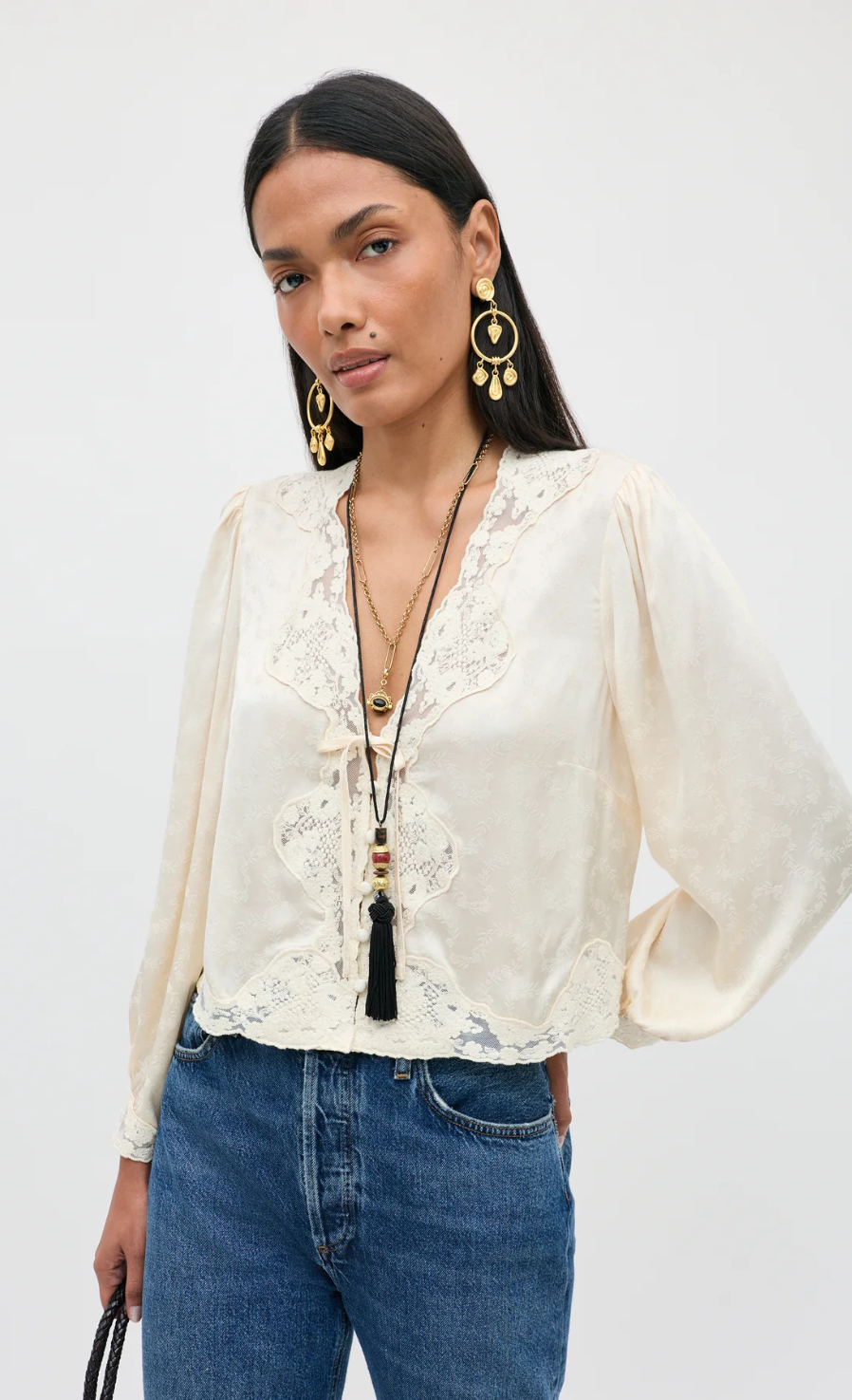 Rixo Tove Stain Jacquard Top