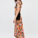Cathy Midi Dress - Black Floral